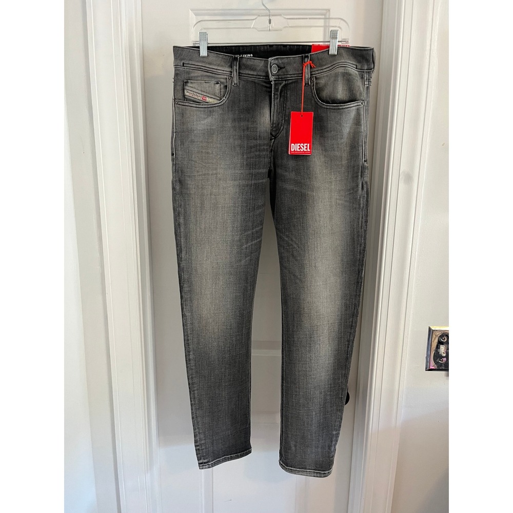 Diesel 1979 Sleenker Skinny Jeans Mens 34x30 Grey Wash Stretch Denim NWT